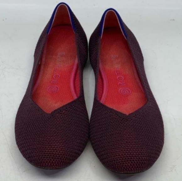 Rothy’s The Flat in Berry Lattice Retired Color Size 9 - Picture 2 of 6
